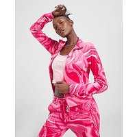 JUICY COUTURE Marble Velour Track Top - Pink - Womens
