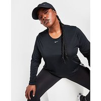 Nike Plus Size One Long Sleeve T-Shirt - Black