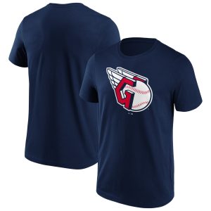 Cleveland Guardians Iconic Primary Colour Logo Graphic T-Shirt - Mens Official Merchandise